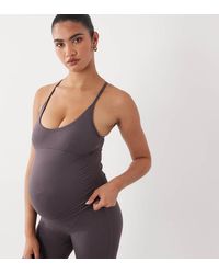 4505 - Maternity Scoop Neck Singlet With Inner Bra And Adjustable Straps - Lyst
