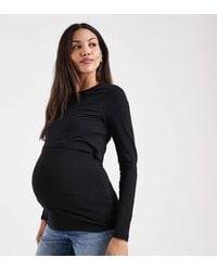 Mama.licious - Mamalicious Maternity Nursing Function Long Sleeve Jersey Top - Lyst