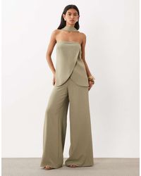 ASOS - Tailored High Waist Corset Detail Palazzo Trousers Co-Ord - Lyst