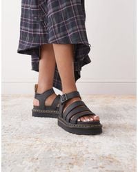 Dr. Martens - – blaire – e, vegane sandalen mit dicker sohle - Lyst