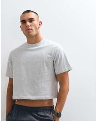 4505 - Cotton Cropped Lifting T-shirt With Quick Dry Finish - Lyst