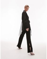 TOPSHOP - Cut-out Flare Pants With Ties - Lyst