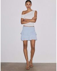 Stradivarius - Ruffled Mini Skort - Lyst