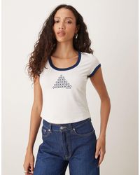 Calvin Klein - – knapp geschnittenes ringer-t-shirt - Lyst