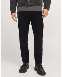 Jack & Jones - Ace Ribbed Corduroy Mid Waist Tapered Fit Trousers - Lyst