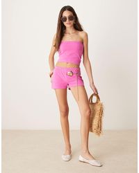 ASOS - Towelling Micro Short Co-ord - Lyst