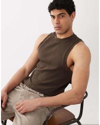 ASOS - Muscle Fit Vest With Crew Neck - Lyst