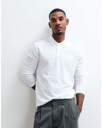 ASOS - Essentials Regular Fit Long Sleeve Polo - Lyst