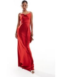 Pretty Lavish - – keisha – maxikleid aus satin - Lyst