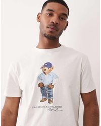 Polo Ralph Lauren - Chest Print Denim Polo Bear T-shirt - Lyst