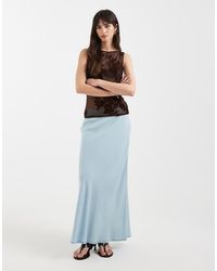 ONLY - Chambray Denim Maxi Skirt - Lyst