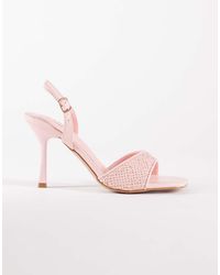 SIMMI - Simmi London Cindy Heeled Sandals With Sequins - Lyst