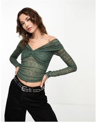 Free People - Twist Front Lace Long Sleeve Top - Lyst