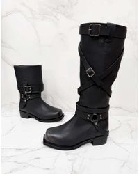 GIA STUDIOS - Biker Multi-Way Knee Ankle Boots - Lyst