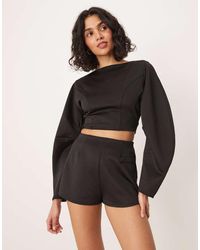 ASOS - Hotpants Shorts Van Co-Ord Set Van Scuba-Achtige Stof - Lyst