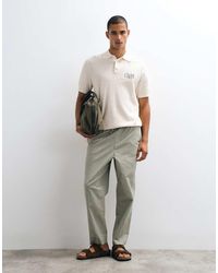 ASOS - Tailored Relaxed Tapered Linen Look Trousers - Lyst