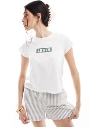 Levi's - Camiseta blanca con recuadro del logo authentic - Lyst
