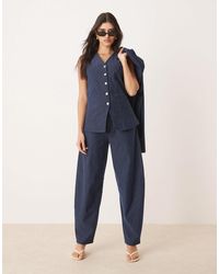 ASOS - Denim Look Co-Ord Barrel Leg Trousers - Lyst