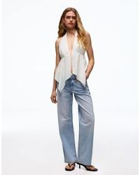 Bershka - Halter Neck Tie Top - Lyst