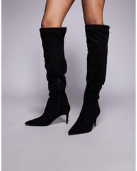 Public Desire - Ellen Pointed Toe Heeled Knee Boots - Lyst