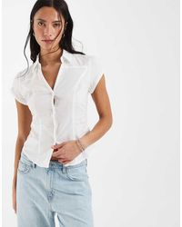 Hollister - Fitted Cinched Waist Short Sleeve Shirt - Lyst