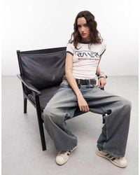 ASOS - Ringer Baby Tee With Runners Sports Graphic - Lyst