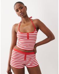 The Frolic - Exclusive Halterneck Button Through Top Co-Ord - Lyst