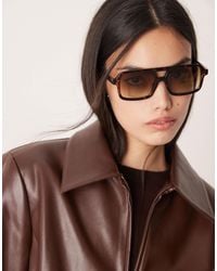 ASOS - Angular Aviator Sunglasses - Lyst