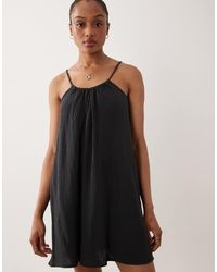 JDY Tall - – ärmelloses minikleid aus grob gewebter baumwolle - Lyst