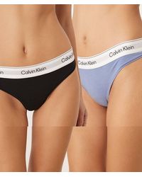Calvin Klein - Icon Cotton Modal 2 Pack Lingerie Thongs - Lyst