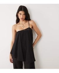 Kaiia - Exclusive One Shoulder Chiffon Asymmetric Drape Top Co-Ord - Lyst