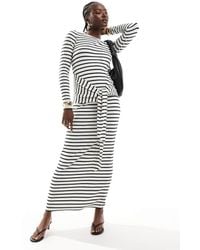 4th & Reckless - Knitted Long Sleeve Tie Front Maxi Dress - Lyst