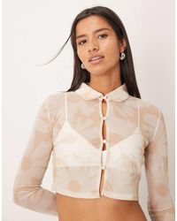 NARRATED - Long Sleeve Crop Top - Lyst