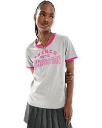 French Connection - Collegiate Ringer T-shirt - Lyst