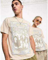 Reclaimed (vintage) - T-shirt unisexe à imprimé aerosmith sous licence - taupe - Lyst