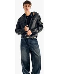 Bershka - Tall Embroidered Super baggy Jeans - Lyst