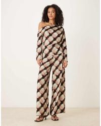 ASOS - Zachte Broek Met Wijde Pijpen En Effen Voorkant - Lyst