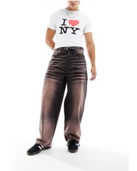 Collusion - X015 - jeans super baggy a vita bassa tinto - Lyst