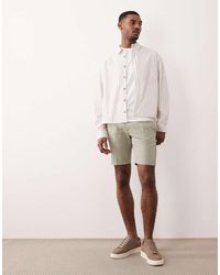 ASOS - Tailored Linen Rich Slim Shorts - Lyst