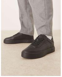 Calvin Klein - Basket Cupsole Lace Up Trainers With Logo - Lyst