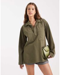 ASOS - Denim Rugby Top - Lyst