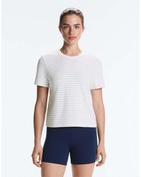 Oysho - Regular Fit Striped Cotton Blend T-Shirt - Lyst