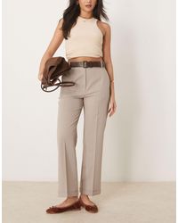 ASOS - Tailored Slim Straight Trousers With Belt - Lyst