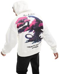 Criminal damage white rose hoodie hot sale