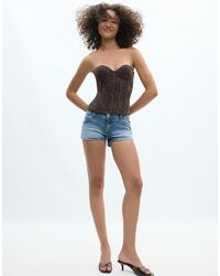 Stradivarius - Fitted Lace Corset - Lyst