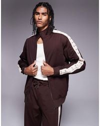 River Island - Crochet Taped Track Jacket Co-ord - Lyst