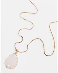 ALDO Beaucerons Semi-precious Pendant Necklace - Natural