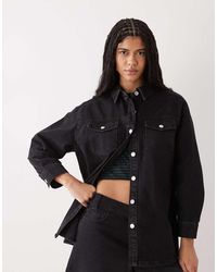 Miss Selfridge - Long Sleeve Easy Denim Shirt - Lyst