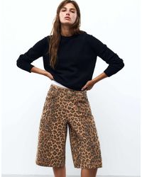 Pull&Bear - Leopard-jorts mit leopardenmuster - Lyst