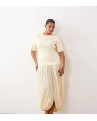 ARRANGE - Curve Knit Short Sleeve Hybrid Midi Dress - Lyst